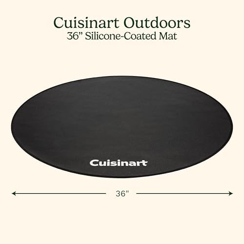 Cuisinart 36” Silicone-Coated Grill Mat with High Heat Resistance, Weather Resistant BBQ Mat for Grills, Griddles, Smokers & Fire Pits, Grease Proof Easy Clean Patio & Deck Protector - Image 2