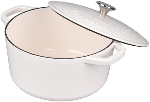 VORRINGARD Enameled Cast Iron Dutch Oven Pot with Lid, for Bread Baking, Round Bread Oven- include Sourdough Bread Baking Supplies Set, 4.5QT, White - Image 7