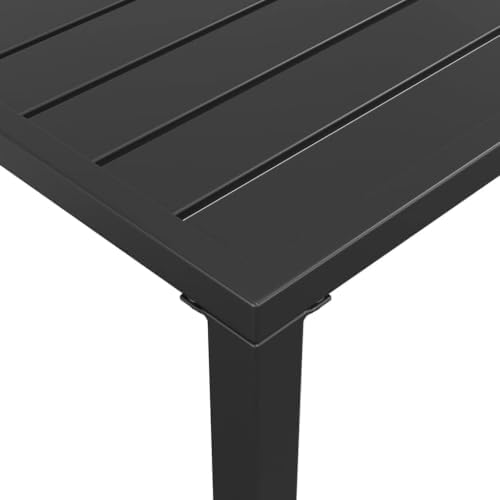Yisssmeng Outdoor Patio Dining Table Anthracite 43.3" Steel - Image 6
