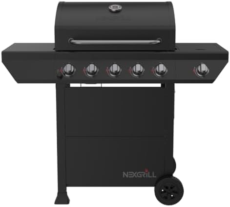 Nexgrill 5-Burner Gas Grill with Side Burner, Propane Outdoor Grill, Black by Nexgrill