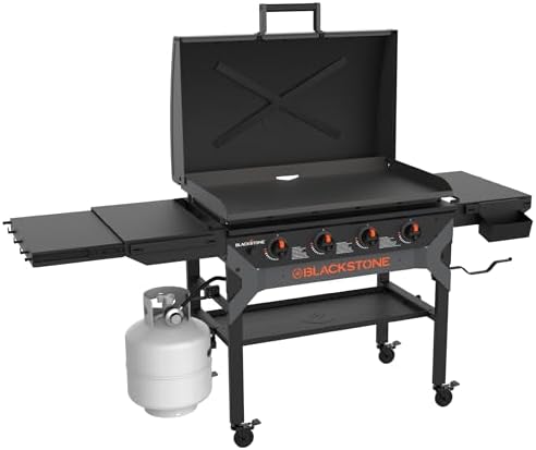 Blackstone 2310 Iron Forged 36” Omnivore Griddle with X-Braced Hood, Powder Coated Steel, Black by Unknown