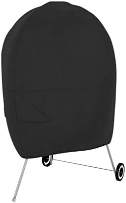 Amazon Basics Waterproof Weather Resistant Grill Cover for Outdoor Charcoal Kettle BBQ, Durable Polyester Fabric, Secure Straps, 28"L x 28"W x 38"H, Black by AmazonBasics