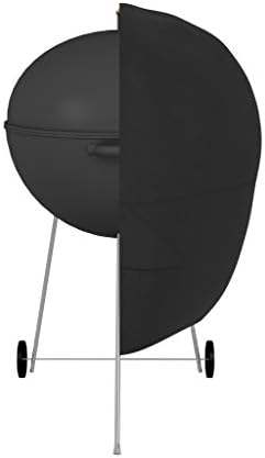 Amazon Basics Waterproof Weather Resistant Grill Cover for Outdoor Charcoal Kettle BBQ, Durable Polyester Fabric, Secure Straps, 28"L x 28"W x 38"H, Black - Image 3