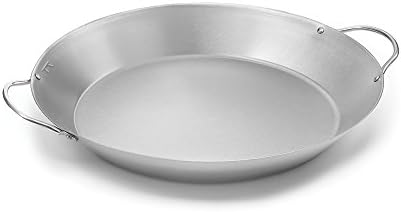 Outset Grill Paella Pan, Stainless Steel BBQ Pan With Handles by Outset