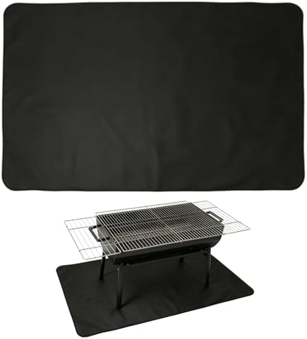 79 x 39 inches Under Grill Mats for Outdoor Grill | Double-Sided Fireproof | Waterproof | Oil-Proof | Easy to Clean | Indoor Fireplace/Fire Pit Mat | Quality BBQ Mat for Deck Patio Lawn by PitPassionInnovGrill