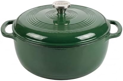 Lodge Essential Enamel Cast Iron Dutch Oven, 6 Quart, Evergreen by Lodge