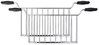 SMEG TSSR02 Sandwich Rack Set – 2-Piece Stainless Steel Toasting Cages with Anti-Heat Handles – Compatible with SMEG TSF02 4-Slice Toasters by Unknown