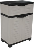 Sunnydaze 34.5" Garage Storage Cabinet with Adjustable Shelf, Gray by SunnydazeDecor
