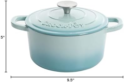 Crock-Pot Artisan Round Enameled Cast Iron Dutch Oven, 5-Quart, Pink Blush - Image 6