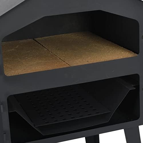 Outdoor Pizza Oven Charcoal Fired with 2 Fireclay Stones, Portable Outside Stainless Steel Pizza Grill, Professional Outdoor Pizza Oven Pizza Maker or Pizzas Bread Cakes (Style A) -AA - Image 7