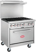Kratos 36" Commercial Gas Range & Oven, 6 Burners and Full Size Oven by Kratos