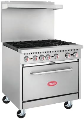 Kratos 36" Commercial Gas Range & Oven, 6 Burners and Full Size Oven by Kratos