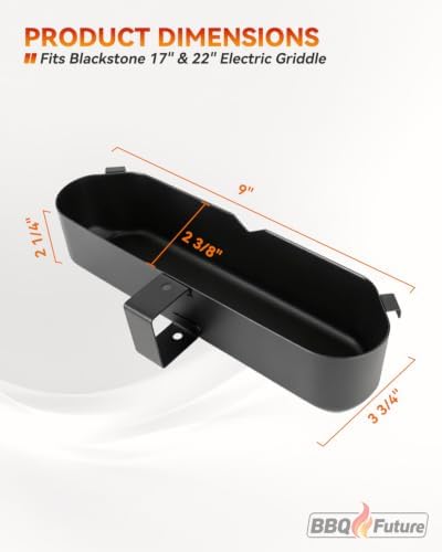 Grease Cup for Blackstone 22 Inch Electric Griddle, Grease Catcher Drip Pan Replacement for Blackstone 17" & 22" E-Series Griddle Models 8001, 8003, 8000, 8005, Heavy Duty Oil Grease Collection Tray - Image 2