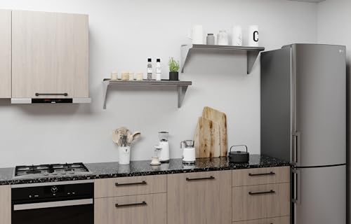 AmGood 12 in. x 30 in. Stainless Steel Wall Shelf with Backsplash - Holds 220 lbs - NSF 18-Gauge, Bullnose Edge | Commercial Air Fryer & Appliance Shelf - Image 5