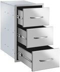 Outdoor Kitchen Drawers 16W x 28H x 20D Inch, Flush Mount Access BBQ Island Drawers for Outdoor Kitchens or Patio Grill Station by KODOM