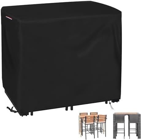 Outdoor Waterproof Bar Table Set Cover, 48"L x 38"W x 41"H by Yourpatiocoverexpert