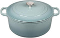EDGING CASTING Enameled Dutch Ovens Cast Iron Dutch Oven Pot with Lid for Bread Baking, Cook, Dual Handle, 5.5 Quart, Seasalt by EDGINGCOOKWARE