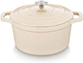 vancasso 2.5 Qt Enameled Cast Iron Dutch Oven with Lid, Cream by vancasso