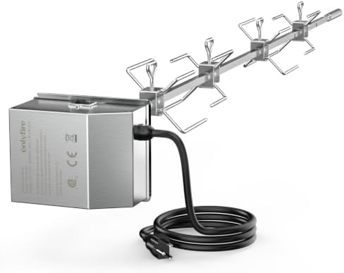 onlyfire Stainless Steel Rotisserie Kit for Weber Genesis 4&6 Burner Grills by onlyfire