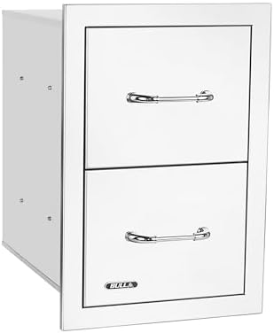 Bull Outdoor Products Premium Outdoor Kitchen Bundle – Angus 75,000 BTU Built-In Grill Head, Double Drawer with Reveal, 38" Double Doors, Single Side Burner, 304 Stainless Steel – NG - Image 7