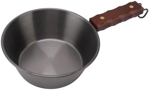 Outdoor Skillet Large Capacity Sturdy for Camping Hiking and Picnics 304 Stainless Steel (Black) - Image 3