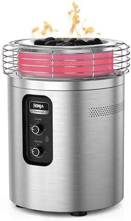 Ninja Fireside360 Fire Pit & Heater, 80,000 BTU, 3 Modes, Push Start, Steel by Unknown