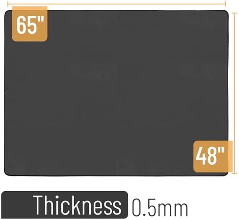 UNCO- Large Under Grill Mats for Outdoor Grill, 65" x 48", Black Double-Sided, Fireproof, Reusable, Portable, 3 Layers, Waterproof & Easy to Clean, Grill Matt for Outdoor Grill Deck Protector - Image 2