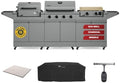 Tytus 3-in-1 Gas Grill, Charcoal Grill, Gas Griddle, Cover, Light, Stone by TYTUS