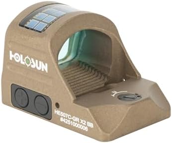 HOLOSUN 407C/507C-X2 Series, 2 MOA Dot, 32 MOA Circle Dot Options, 7075 Aluminum, Open, Solar, Shake Awake, RMR Footprint (Red or Green Reticle) (Black, Burnt Bronze) - Image 4