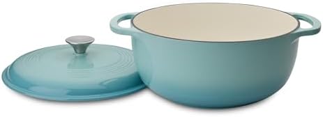 Mercer Culinary Enameled Cast Iron Round Dutch Oven, 6 qt., Aqua - Image 2