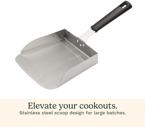 Cuisinart Griddle Food Mover - Extra-Large Stainless Steel Spatula for Rice,Vegetables and More,Perfect BBQ Tool,Cookouts,and Griddles,Large Scooper,5-cup Capacity Food Scoop,(Pack of 6) - Image 3