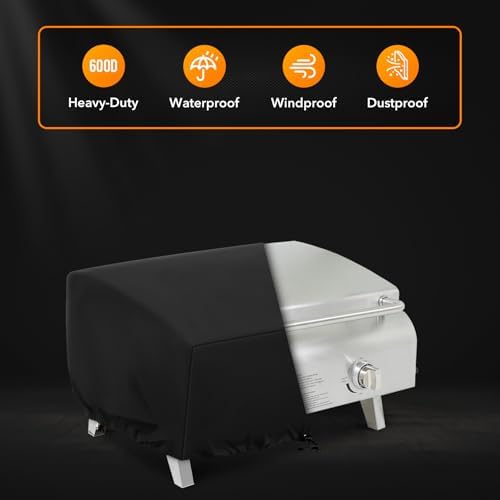 ZBXFCSH Heavy Duty 24 Inch Grill Cover Compatible with Cuisinart CGG-306, Royal Gourmet 24’’ Tabletop Griddle PD1301R/ PD1301S, Ninja OG751, Compatible with Pit Boss 75275 & PB336GS - Image 3