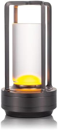 Rechargeable Cordless Small Metal Table Lamp, Stepless Dimming, 3-Color by HAPYGILightings
