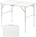 Aluminum Folding Camping Table, Folding Table (White, 3FT) by Road+Ahead