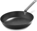 Merten & Storck Pre-Seasoned Carbon Steel 12" Frying Pan Skillet, Cast Iron Lightweight, Durable, Sear Grill Broil Fry, Indoor Outdoor Cooking, Easy to Clean, Oven Safe, Induction, Steel Handle, Black by MertenStorck