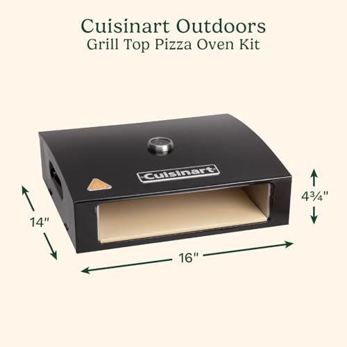 Cuisinart Grill Top Pizza Oven Kit, Portable Make Your Own Pie Set With Pizza Peel and Cordierite Stone, Baking Oven for Backyard Homemade Pizzas, Perfect Pie Accessory - Image 2