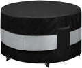 Round Patio Bar Height Table and Chair Cover Black Grey 73 x 43 Inch by Wnanan