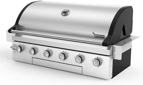 Brand-Man Built-In Gas Grill Head, 40-Inch 6-Burner Outdoor Kitchen Grill by BRANDMANGRILLSSINCE1987