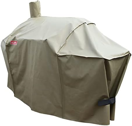 Smoker Grill Cover Sized for Char-Griller Charcoal Grill 2190 and 2197 Heavy Duty Waterproof Patio 600D Canvas Barbeque BBQ Grill Cover G21623(Brown) - Image 3