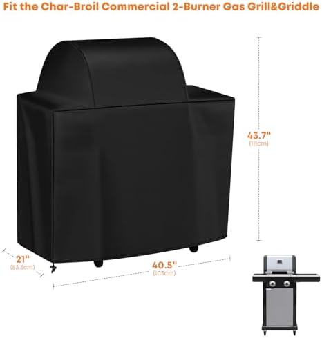 Stanbroil Grill Cover Fit Char-Broil Commercial 2-Burner Gas Grill Griddle - Image 2