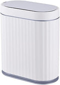 ELPHECO Bathroom Trash Can with Lid, 2 Gallon, Motion Sensor, White Grey by ELPHECOUSA