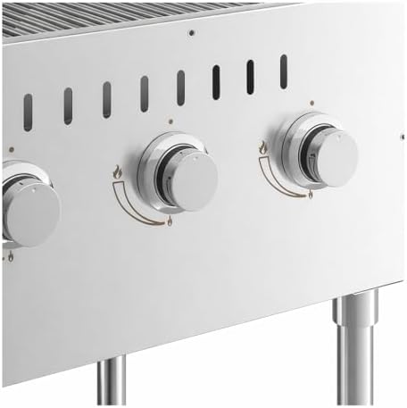 Commercial Stainless Steel Outdoor Liquid Propane Grill, 48" Cooking Surface, 6 Burners, 96,000 BTU, for Restaurant Patio, Resort, Catering, Outdoor Kitchen, Hotel - Image 3