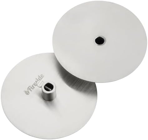 TURBRO Universal Grill Rotisserie Gyros Disc, 304 Stainless Steel, Fits 1/2” or 3/8" Hexagon, 3/8" or 5/16" Square Spit Rods, Compatible with Most Grills, Ideal for Outdoor BBQ, Set of 2 Discs by TURBRO