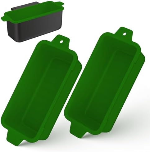 2 PCS Silicone Grease Cup Liners for Blackstone 36 28 22 17 Inch Griddle,Reusable Grease Catcher Cup Liner Grill Grease Tray,Durable Drip Pans Blackstone Griddle Accessories,Green by Oliggive