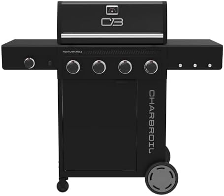 Charbroil Performance Series 4-Burner Gas Grill Cabinet with Side Burner, Black - 463253925 by Charbroil