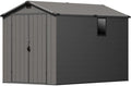 Patiowell 6x10 FT Plastic Outdoor Storage Shed with Floor, Dark Grey by Patiowell