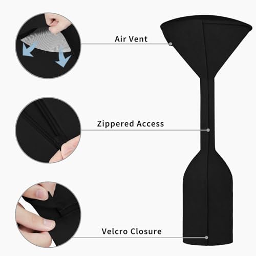 Easy-Going Stand-Up Patio Heater Cover, 95"H x 34"D x 19"B, Black - Image 5