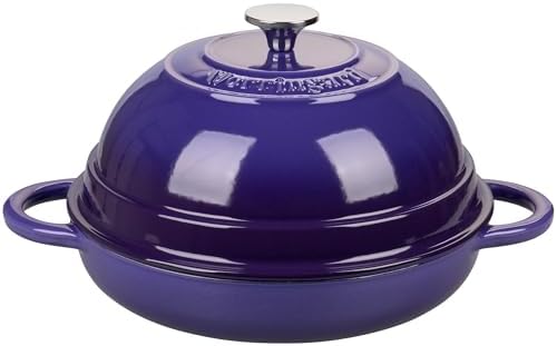 VORRINGARD Cast Iron Enameled Dutch Oven Pot with Lid for Bread Baking, Bread Oven, 6 Quart, Purple by Unknown