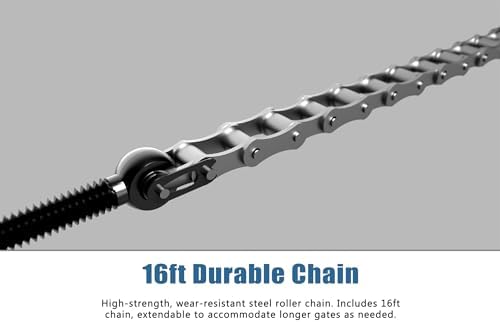 Blütezeit 1100lb Sliding Gate Opener - Chain Drive Electric Gate Motor with 2 Remotes & 16.4ft Chains Hardware Kit, Automatic Slide Gate Operator for Driveway Gates Acess System - Image 5