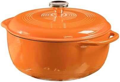Lodge Essential Enamel Cast Iron Dutch Oven, 6 Quart, Pumpkin by Lodge